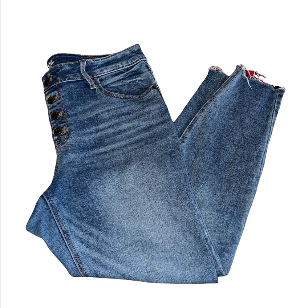 Old Navy button-fly rockstar super skinny ankle jean 12